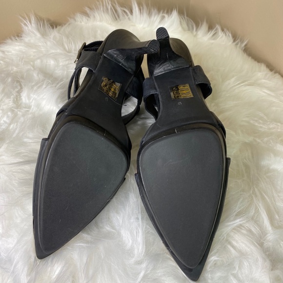 JEFFREY CAMPBELL BLACK -SILVER LEATHER BOOTIE PUMP - Picture 6 of 8